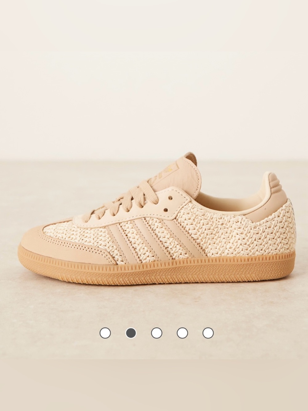 adidas Originals Samba OG trainers in cream woven